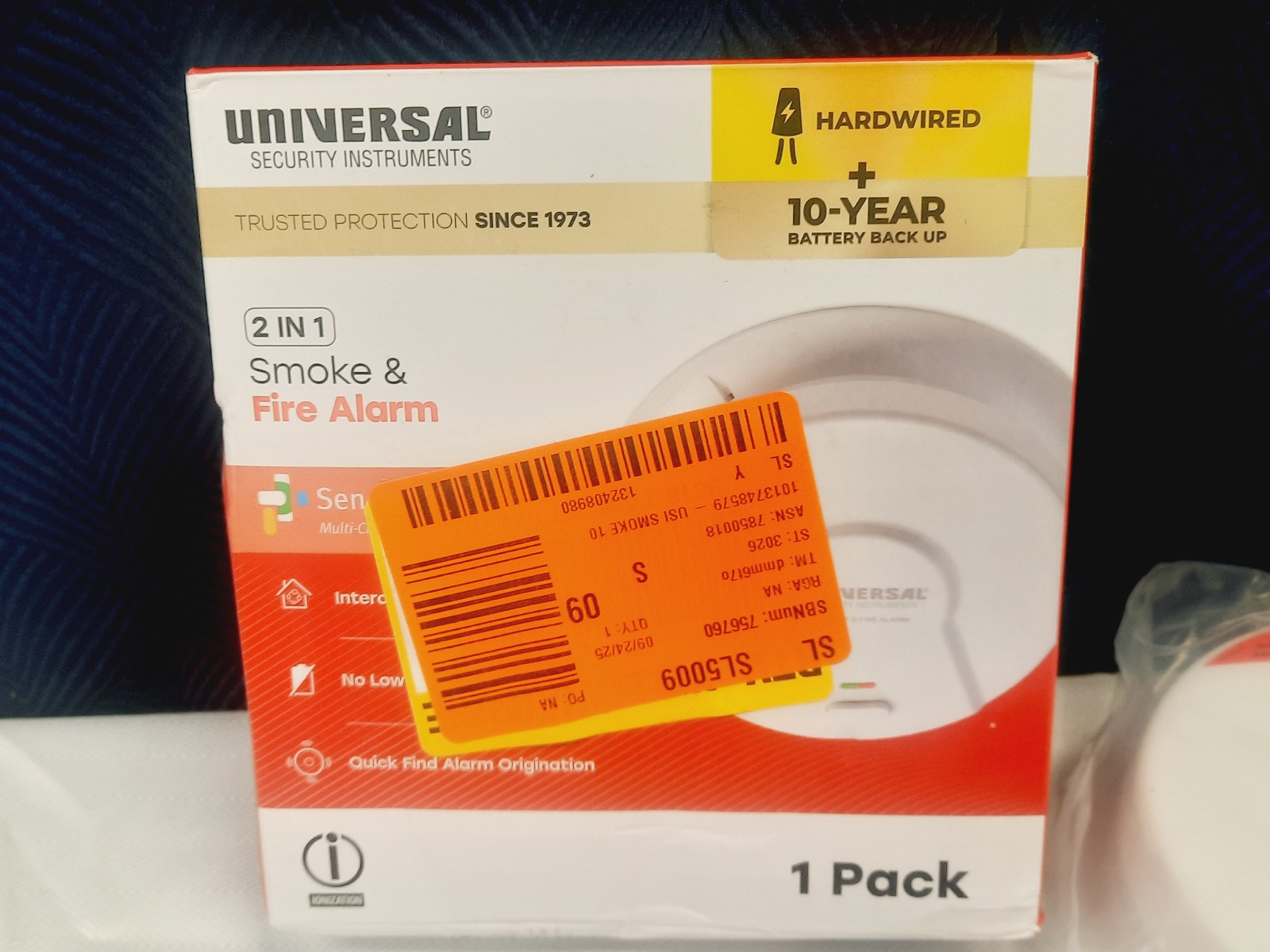 USI Hardwired and 10-Year Battery Backup Smoke Detector w/ Ionization Sensor gallery