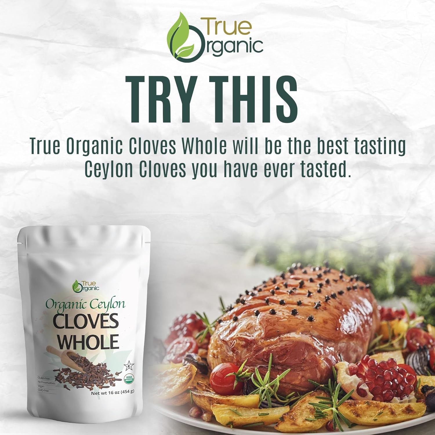 True Organic Ceylon Cloves Whole, 1 lb, Premium Grade, USDA Organic & Kosher Cer gallery