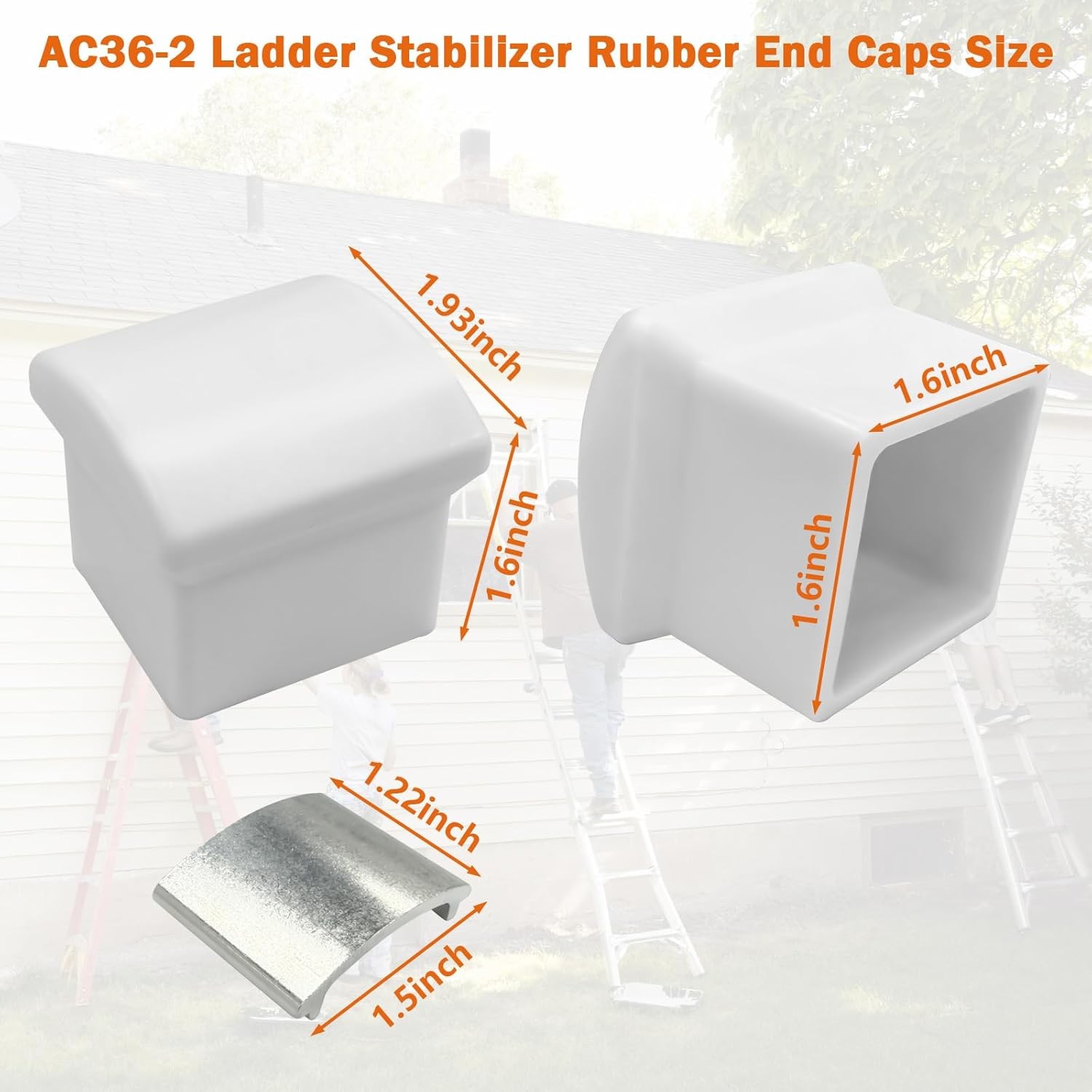 AC36-2 Ladder Stabilizer Rubber End Caps Compatible with Werner 2 PACK gallery