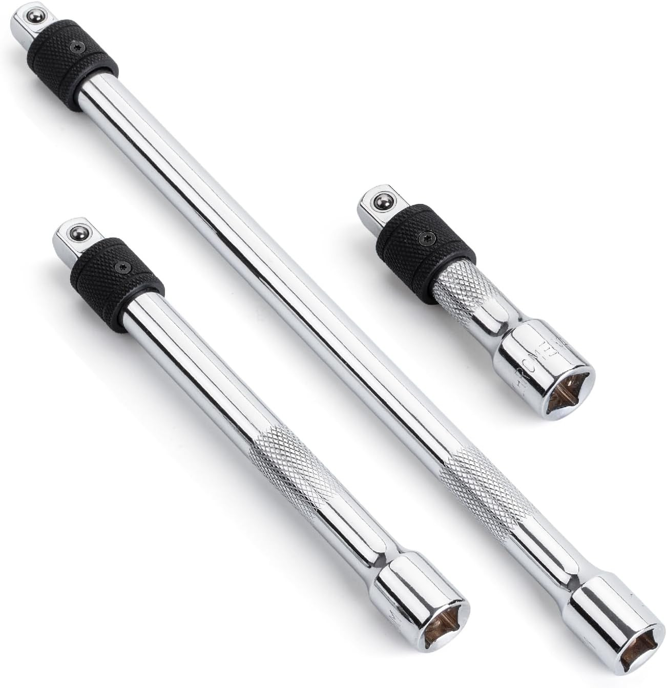 3 Pcs Locking Extension Bar 3/8" Drive, 3, 6, 10, Silver, Locking Extension Set gallery