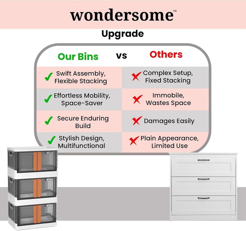 Collapsible Storage Bin, 8.5-Gallon, Foldable Organizer with Doors, 1-Pack gallery