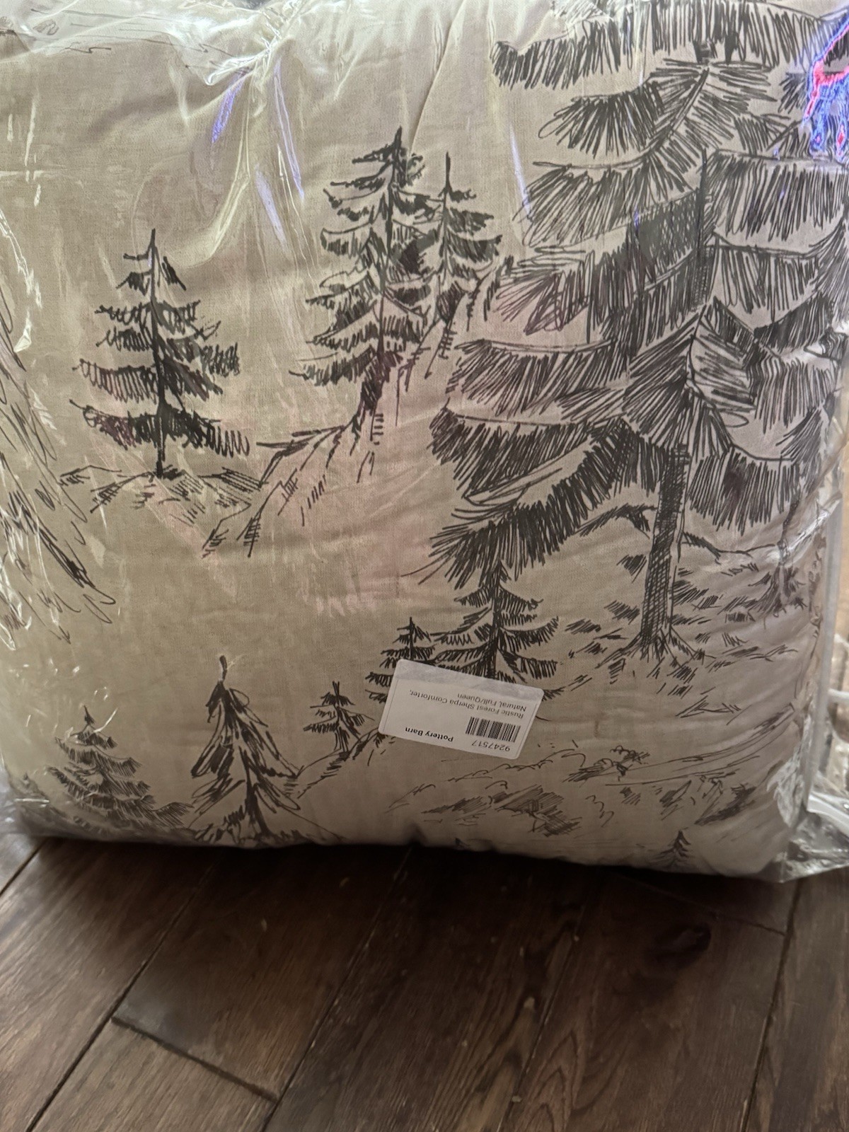 Pottery Barn Rustic Forest Deer Stag Sherpa Full/Queen Quilt Comforter New gallery