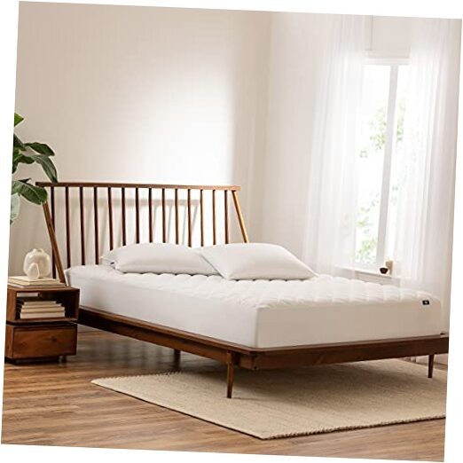 Power Clean Triple Action Quilted Soft Waterproof Mattress Pad Queen White gallery