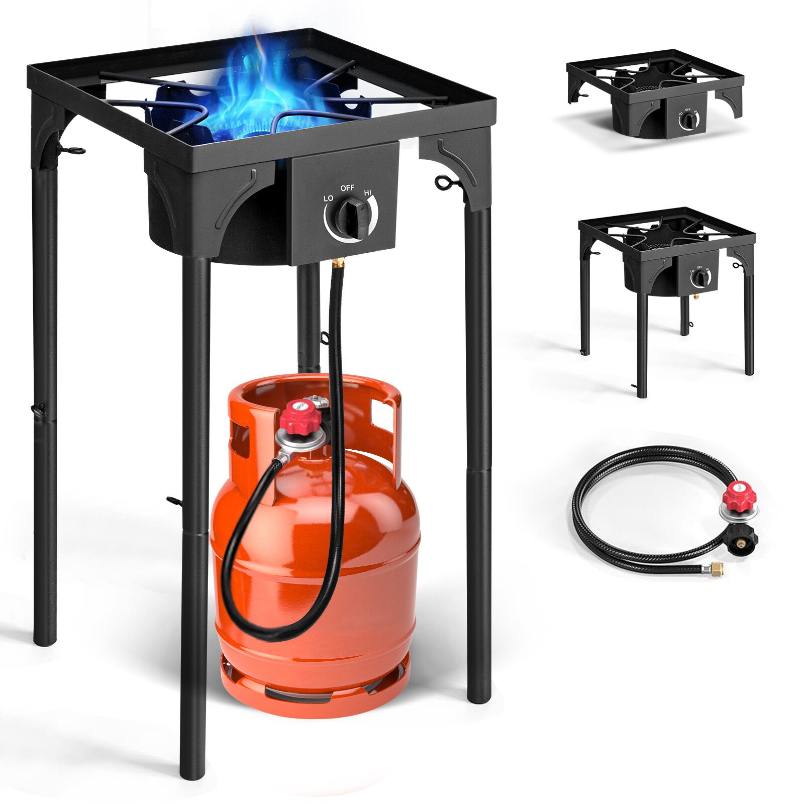 Portable Outdoor Propane 75,000-BTU Single Burner Camping Stove Party BBQ Grill gallery
