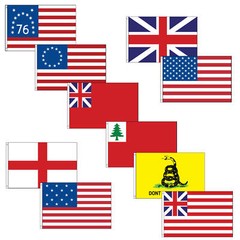 3×5 American Revolutionary War Flag Gift Set 10 Flags in All (Super Polyester)