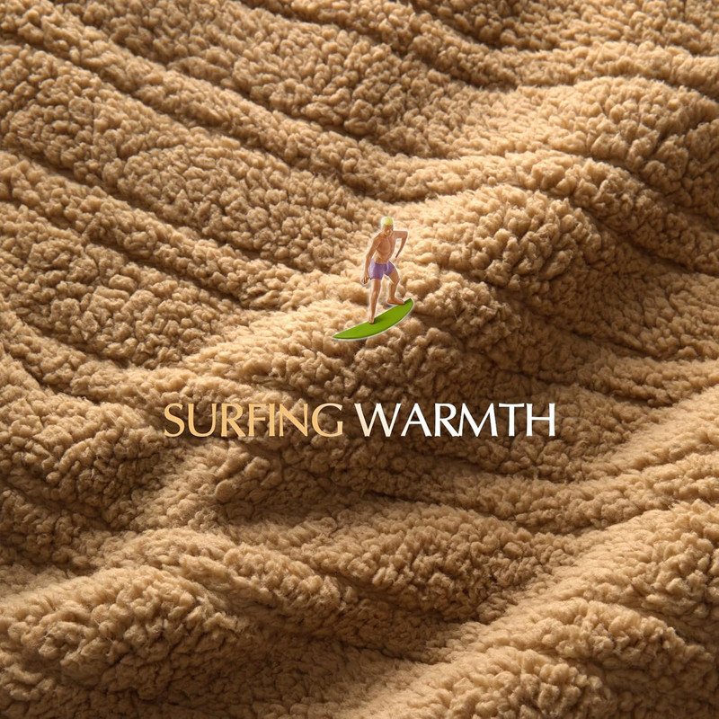 Heated Throw Blanket Double Sided Sherpa Electric Blanket 50x60 Camel Warm gallery