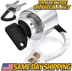 Ignition Key Switch fits Kubota 66101-55200 G2000, G2160, G2460 w/4 KEYS