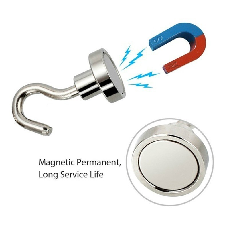 10 Pack Dia Strong Magnetic Hook Hanger N52 Neodymium Clamping Magnet Hooks USA gallery