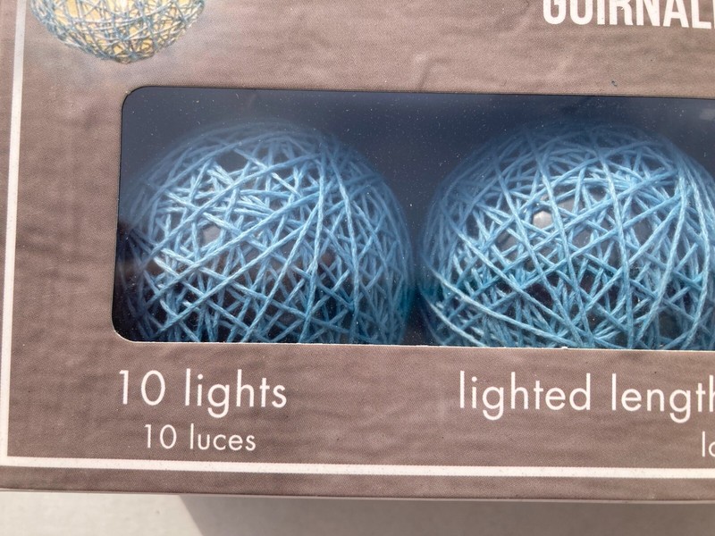 Amscan LED Blue Woven Ball 10 Lights String For Indoor Use Only 4.9 FT New gallery