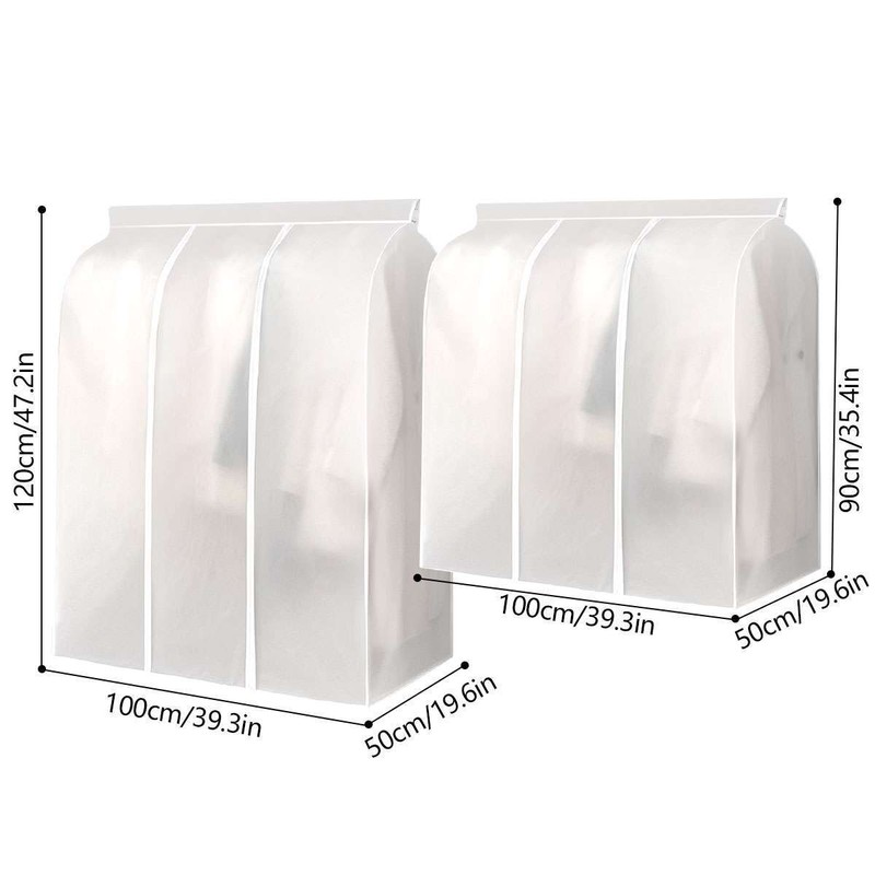 Clothes Garment Dust Cover Storage Protector Suit Dress Wardrobe Coat Hanger Bag gallery