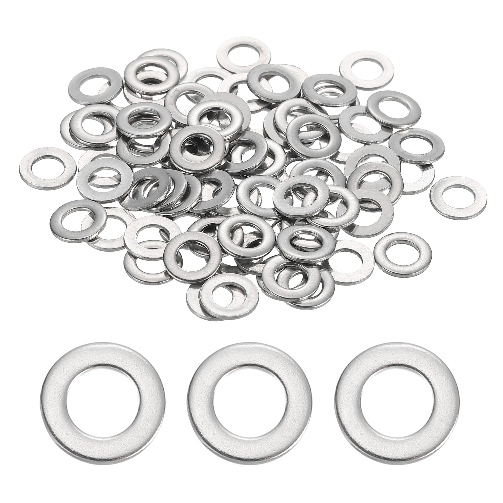 80 Flat Washers Steel M5 5.5x10x0.8mm gallery
