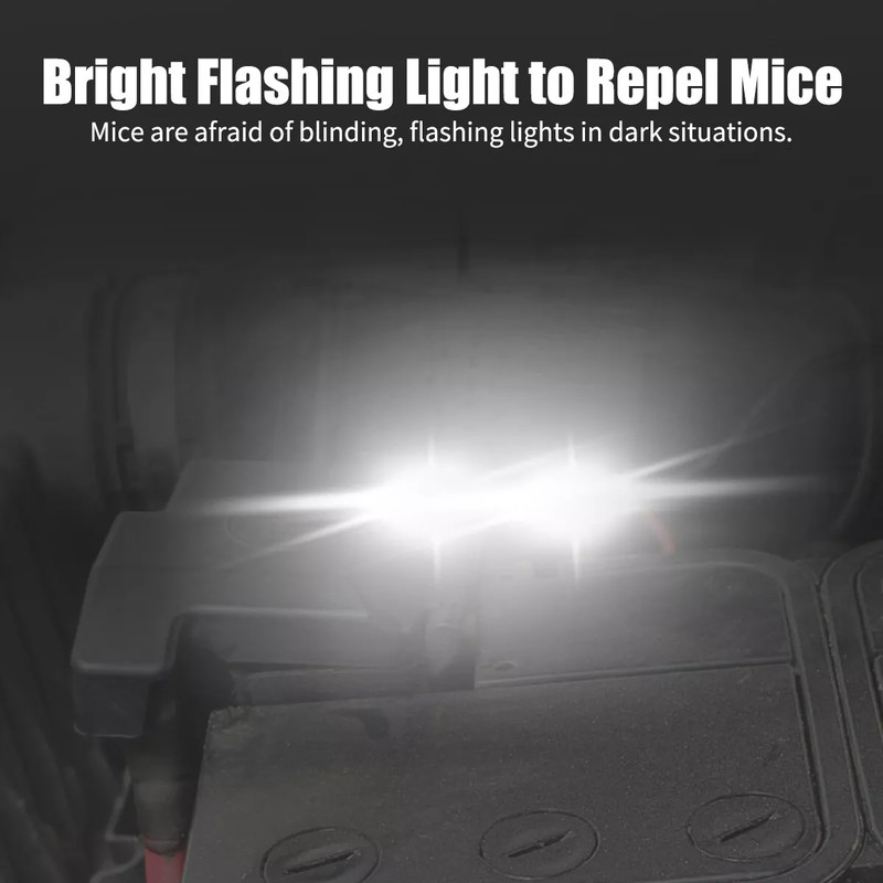 Ultrasonic Rodent Repellent for Car Mouse Squirrel Rat Deterrent w/Strobe Light* gallery