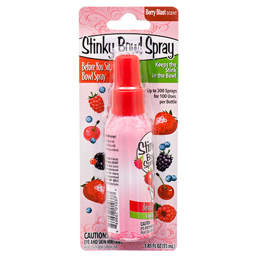 4 Stinky Bowl Spray Odor Preventer Eliminates Bad Smells Berry Blast 1.85 oz ea gallery