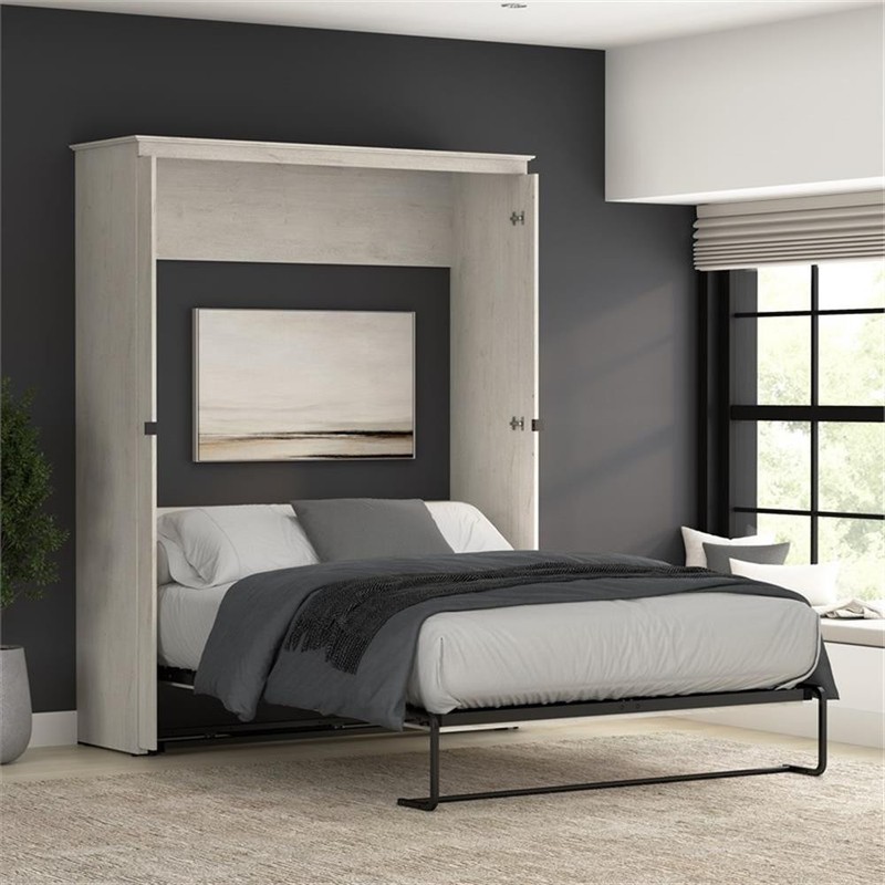 Bestar Key West 69W Queen Murphy Bed - Engineered Wood in White gallery