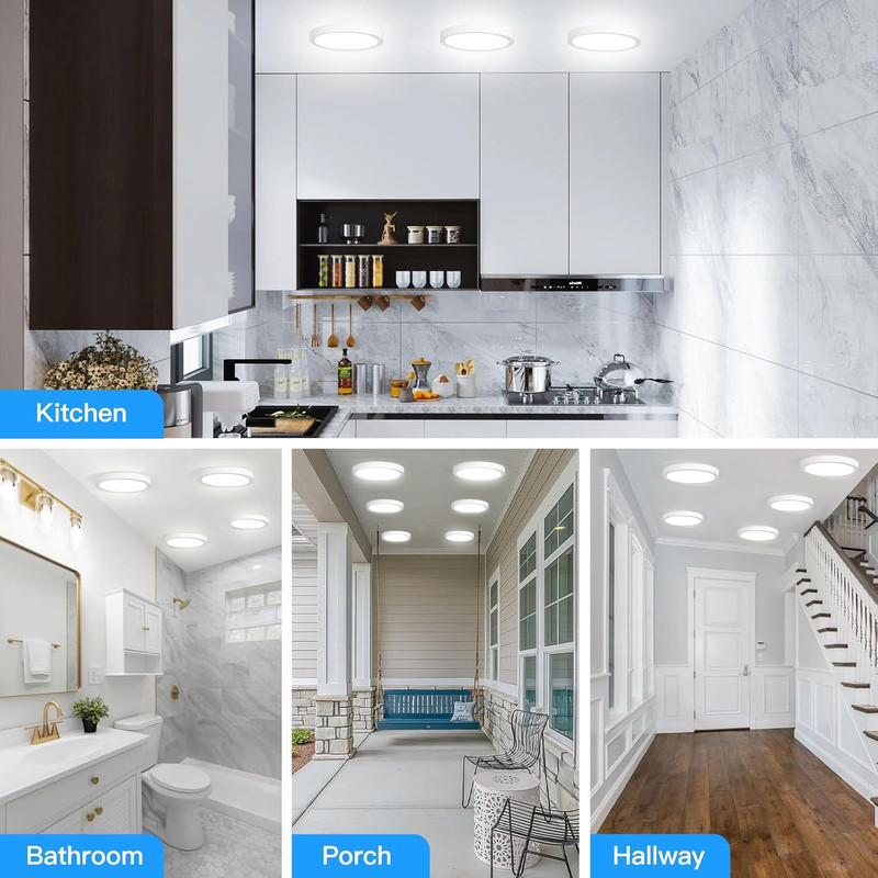 7Inch Flush Mount LED Ceiling Lights 100W Equivalent 5000K Daylight White, 15W 1 gallery