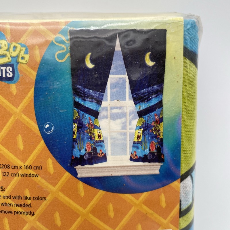 Nickelodeon SpongeBob SquarePants Window Panels 82x63in Star Moon Curtains Set gallery