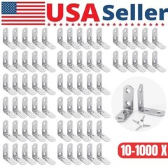 Stainless Steel L-Shaped Bracket Corner Brace 1.5in 90 Degree Angle Corner Lot
