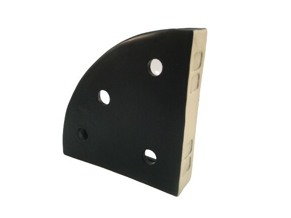8" Flat back Ceramic Corner Shelf/Basket w/4 drain holes. Easy installation. USA gallery