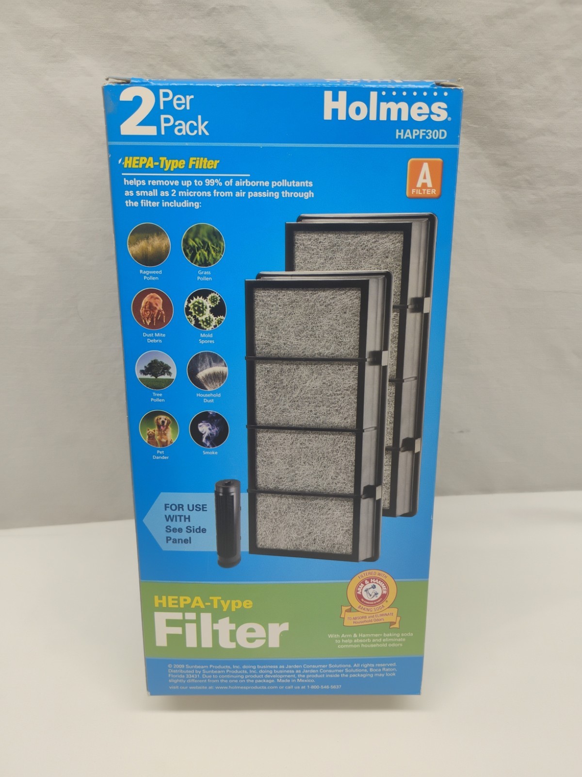 2-Pack Holmes HEPA Filter for Air Purifiers w/Arm & Hammer Baking Soda HAPF30D gallery
