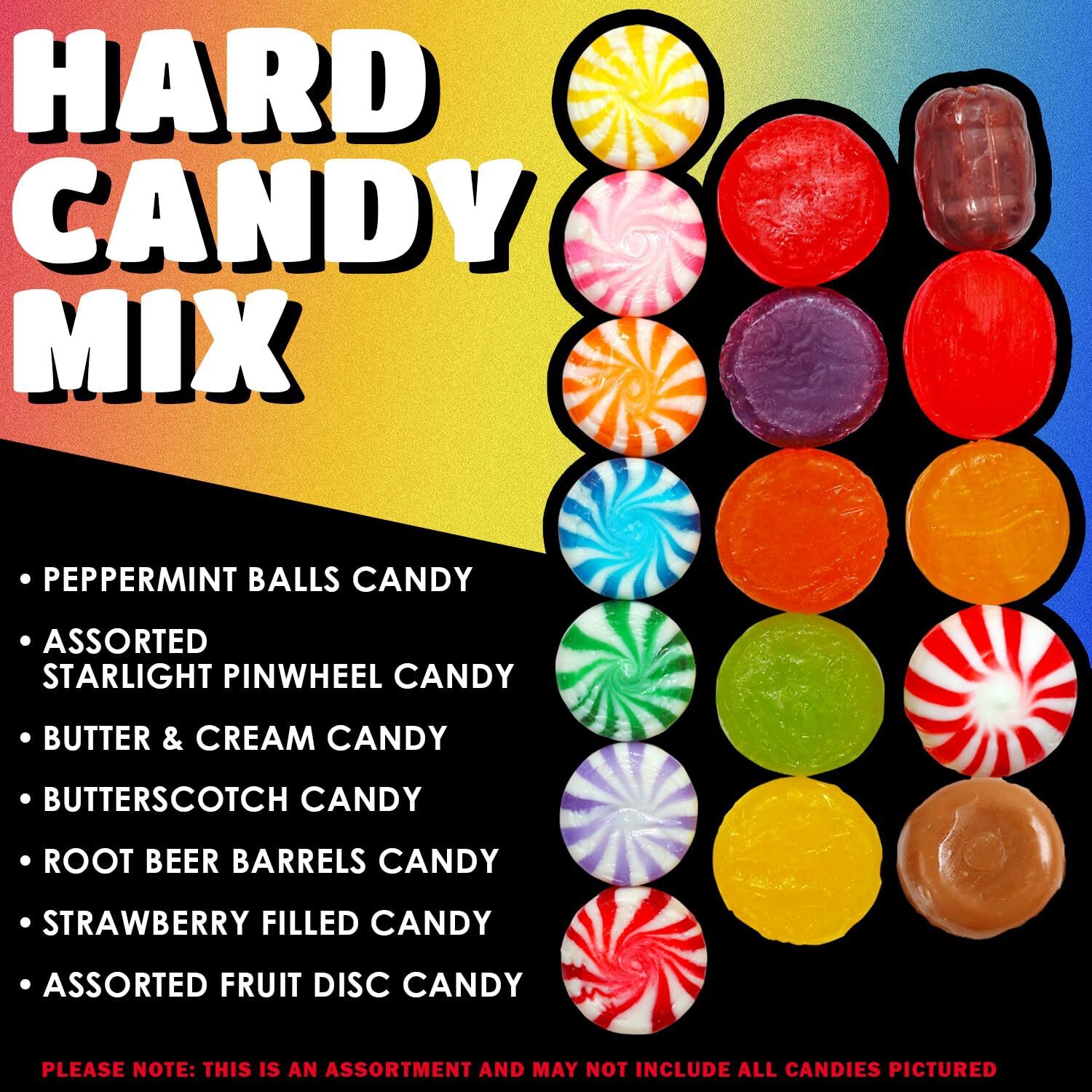 Hard Candy Mix - 3 LB - Assorted Classic Desk Hard Candy - Individually Wrapped gallery