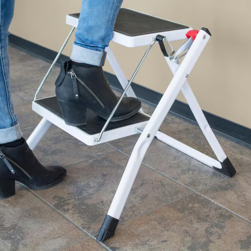 2-Step Steel Folding Mini Step Ladder Step Stool with 225 Lbs. Load Capacity gallery