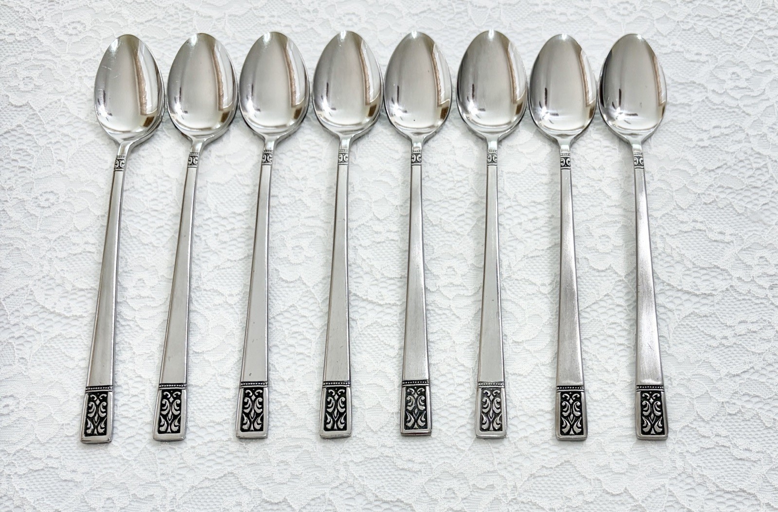 (8) Custom Design CUD1 Stainless Iced Tea Spoons ~ Japan *FREE SHIPPING* gallery