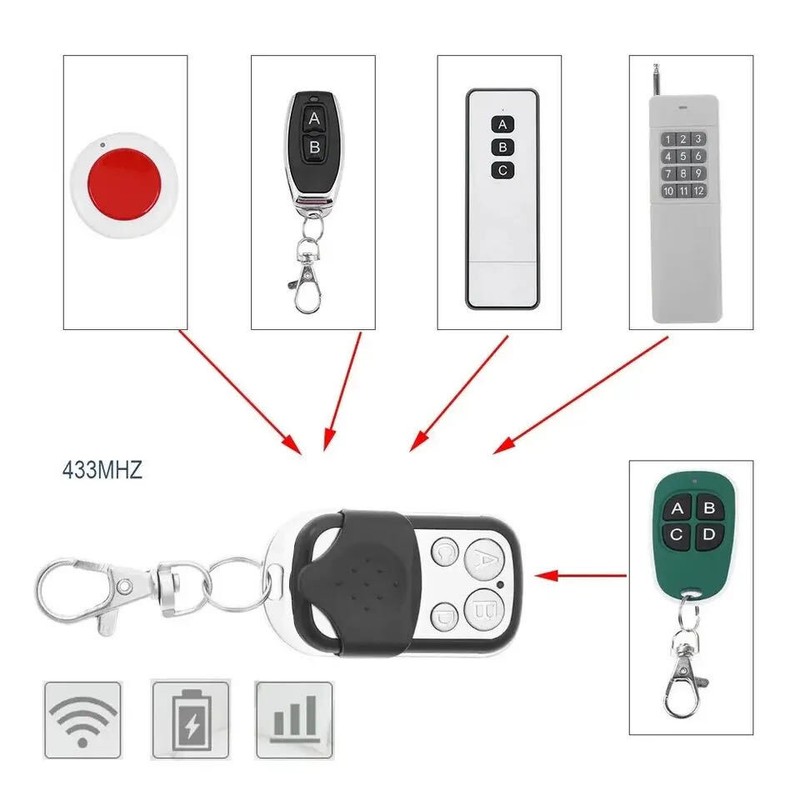 Universal Cloning Electric Gate Door Garage Remote Control Key Fob 433mhz Cloner gallery