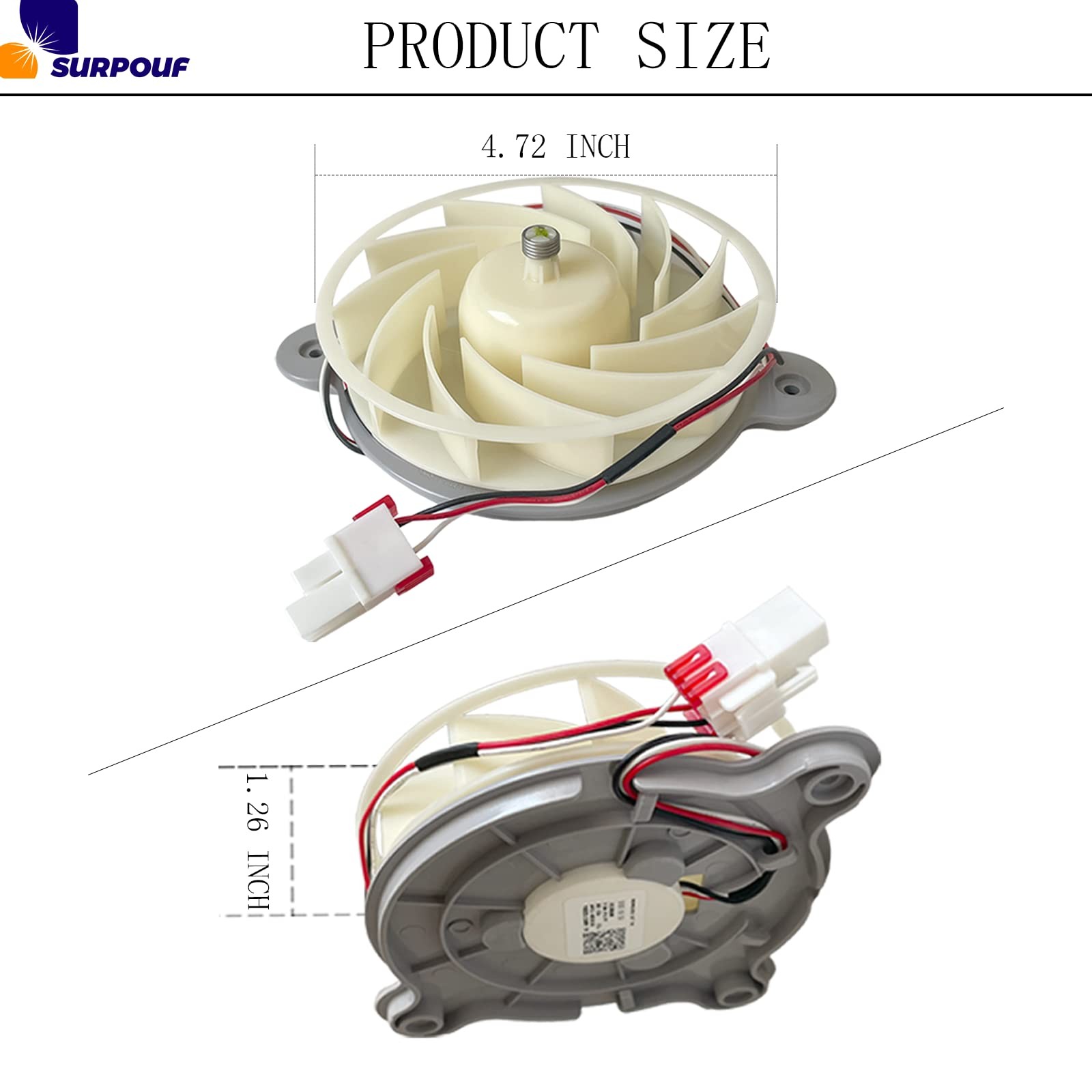 SURPOUF DA31-00287B Fits for Refrigerator Evaporator Fan Motor Compatible... gallery