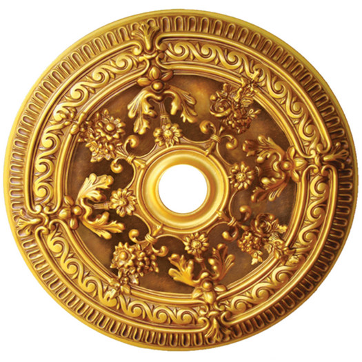 26" ROUND CHANDELIER CEILING MEDALLION BURNISHED GOLD FOYER DINING ROOM BEDROOM gallery