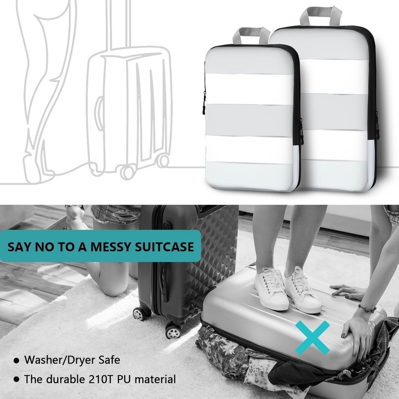 Compression Packing Cubes, 5-Piece Set Travel Organizer Boxes, Compressible Lugg gallery