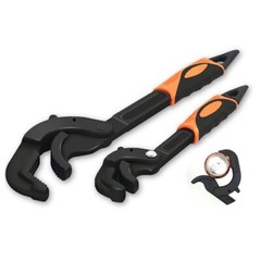 2pcs Multi-function Magic Wrench Self-Adjusting Spanner Power Grip Pipe Wrench