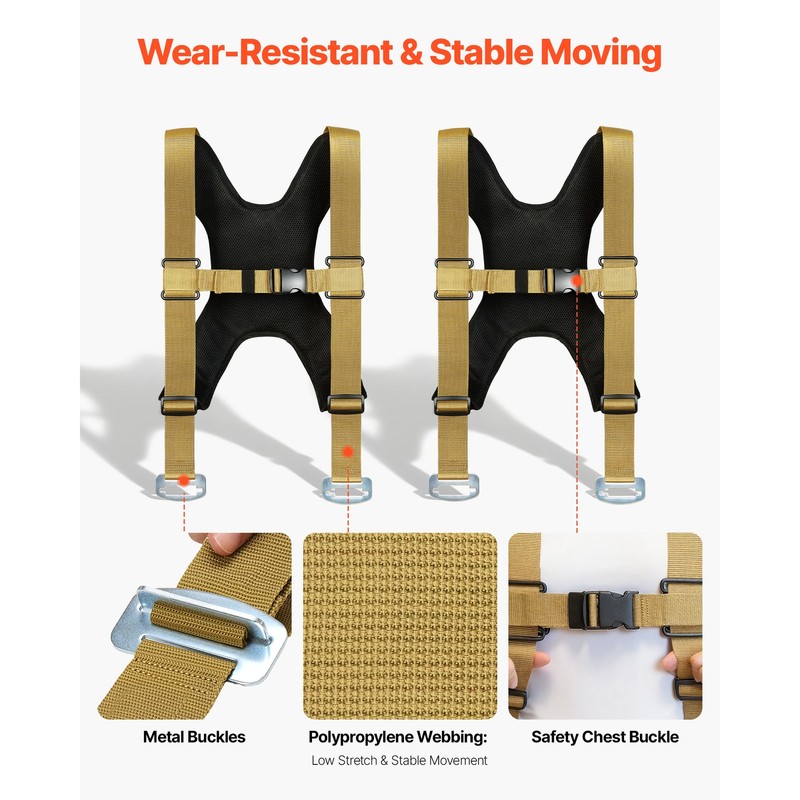 Uimoso Durable Moving Straps for Two People, Supports Up to 1000 lbs gallery