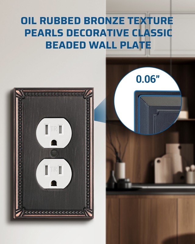 DEWENWILS Wall Plate Switch Plate Outlet Cover, Aged Bronze Light Switch 2 PK gallery