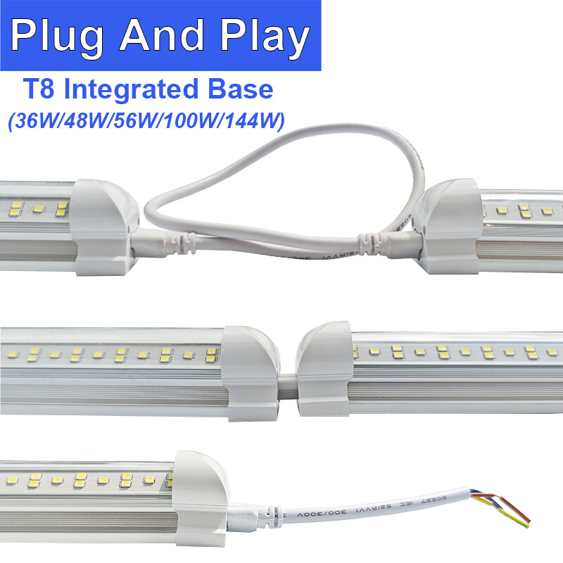 5 Ft Led Bulbs 48W V-Shape Linkable 6500K 25 Pack For Garage Ceiling Led Lights gallery