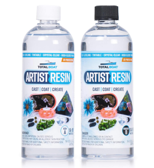 TotalBoat Artist Epoxy Resin 32oz Quart UV-Resistant High Gloss for Crafts & Jew gallery