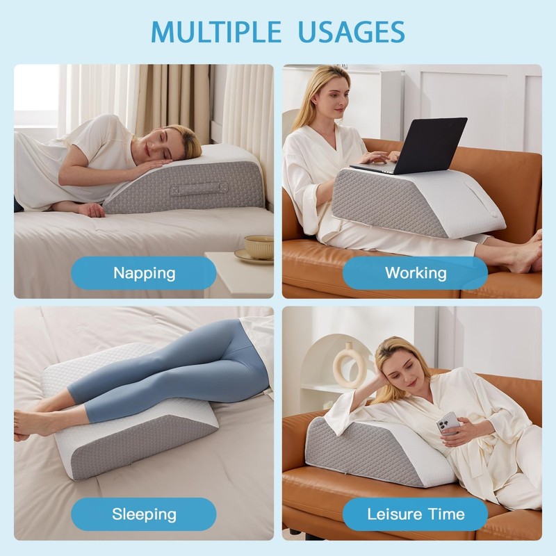 Leg Elevation Wedge Pillow for Bed , Comfortable Leg Support & Relaxing Rest Aid gallery
