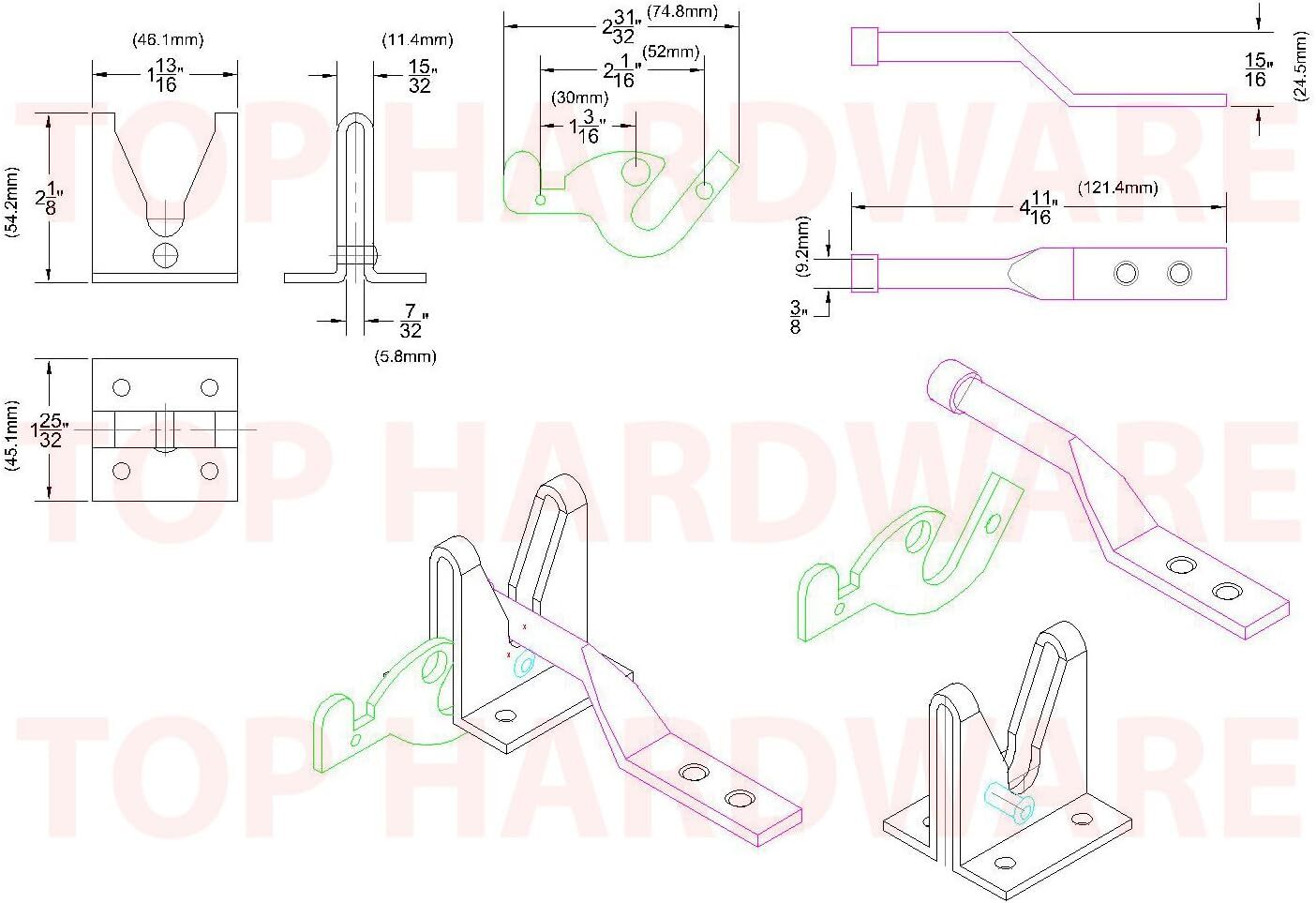 Automatic Self Locking Gate Latch Lock for Metal Wood & PVC Gate - Satin Finish gallery