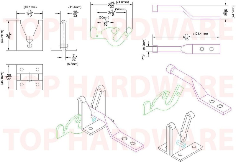 Automatic Self Locking Gate Latch Lock for Metal Wood & PVC Gate - Satin Finish gallery