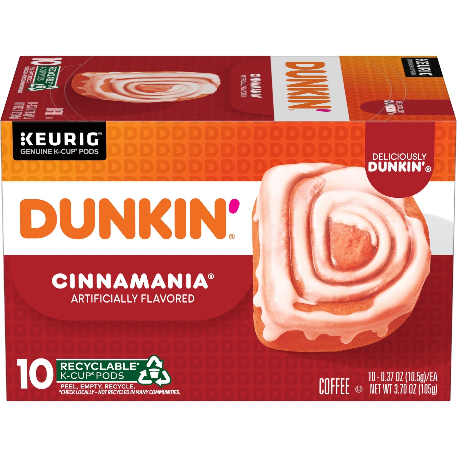Dunkin Bakery Series Cinnamon Coffee Roll K Cup Pods 10 Count Medium Roast gallery