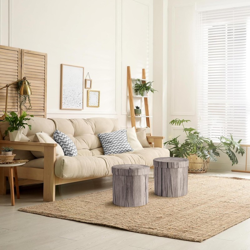 Tree Stump Stool, Storage Ottoman 15 Inch Fake Tree Stumps Log Stool Storage, gallery