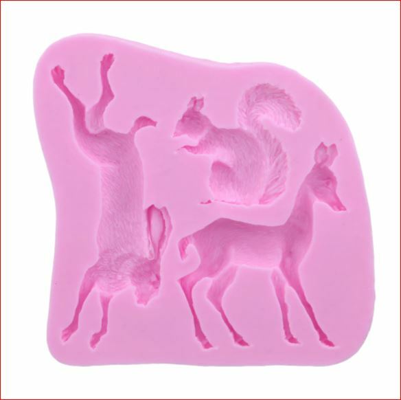 Rabbit Squirrel Deer Silicone Mold Chocolate Candy Resin Fondant Crafts Baking gallery