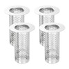 4 Pack Shower Drain Strainer 3.2" x 2.2" Stainless Steel Deep Sink Hair Catcher gallery