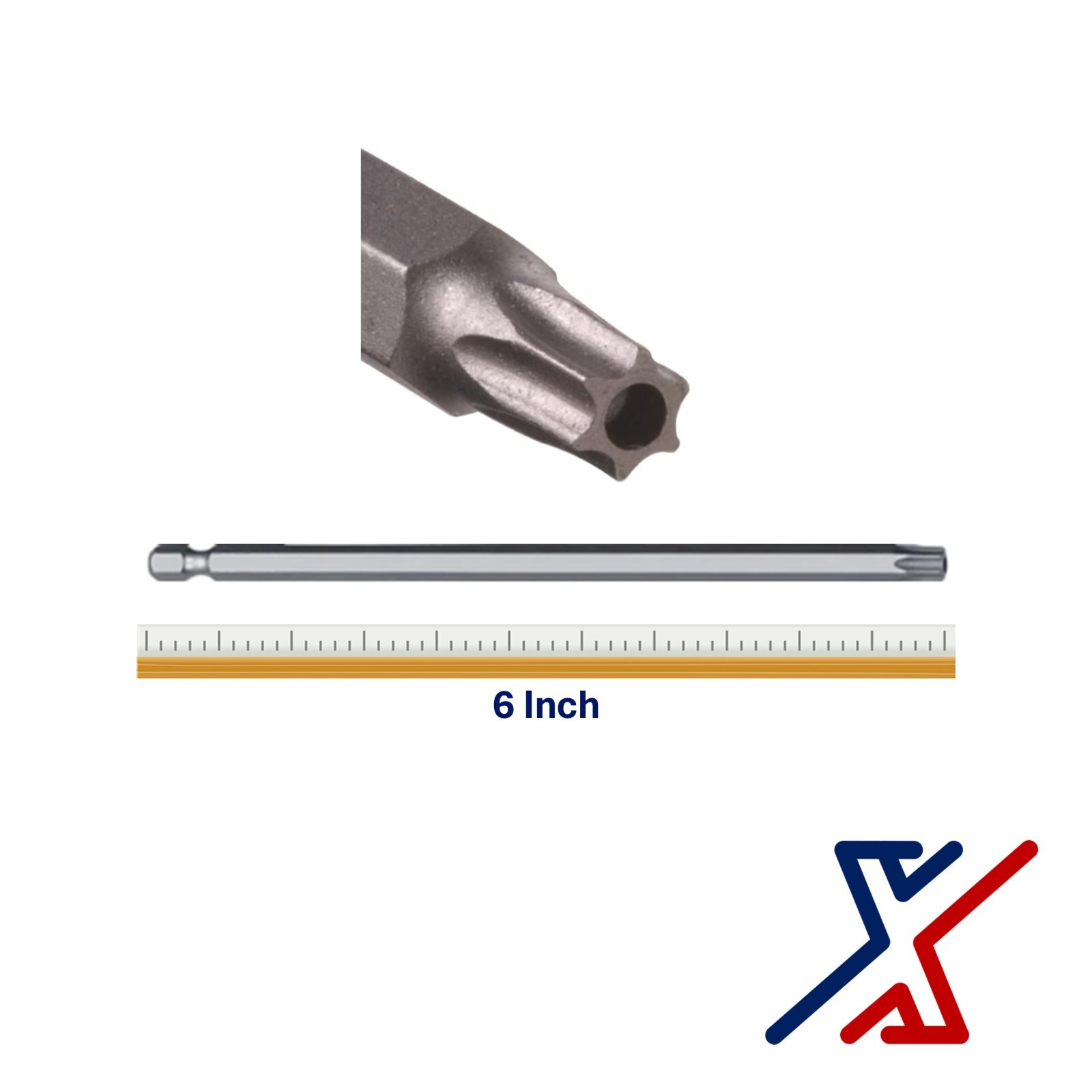 T-20 Tamper-Resistant / Security Star Bit, 6" Long by X1Tools (1 Bit - 100 Bits) gallery