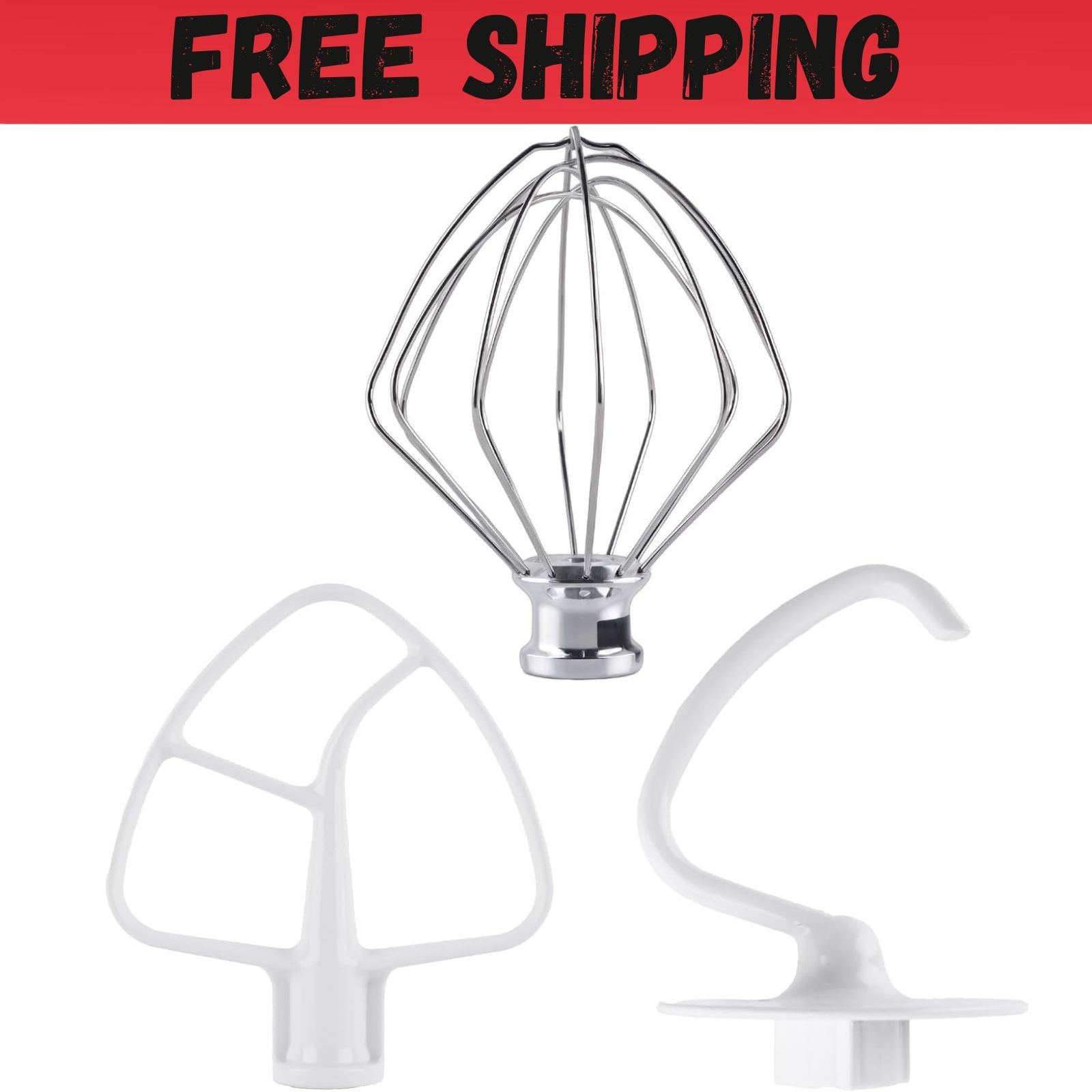 3-Piece Kit Attachments for Kitchenaid Tilt-Head Stand Mixer, Accessories Stainl gallery