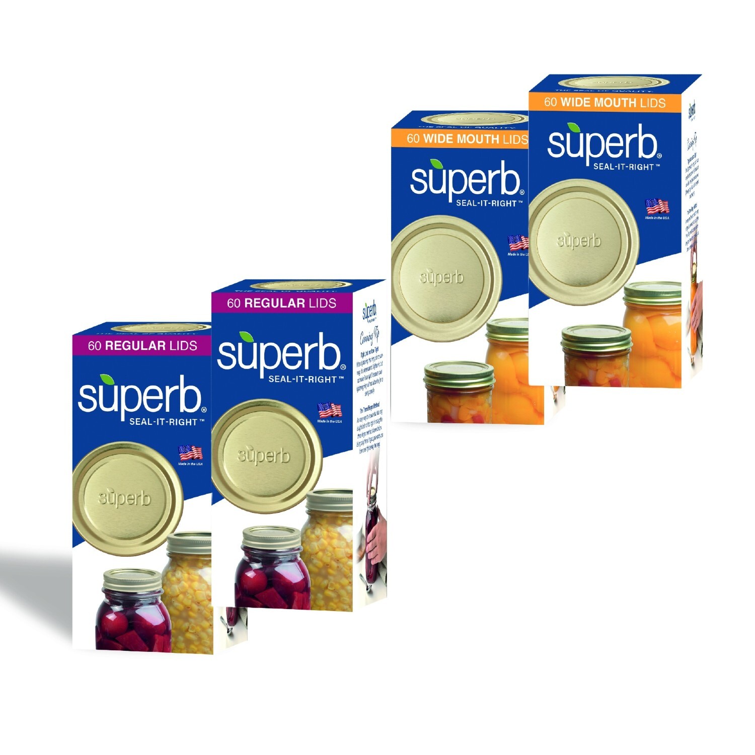 Superb Canning Lids, 120 Count for Ball, Kerr Mason Jars USA Made gallery