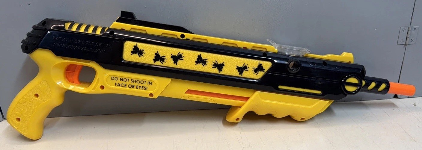 Bug-A-Salt Black Yellow Original Salt Gun Kills Flying Insects Bugs Tested Works gallery
