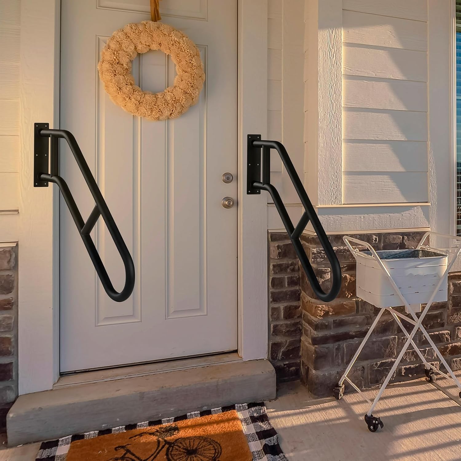 ROTHLEY Hand Rails for Outdoor Steps,Hand Rails Hand Grab Bars U-Shape gallery