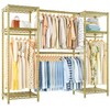 Ulif E7 Heavy Duty Garment Rack 52.3-72" W 6 Shelves 838lb Gold gallery