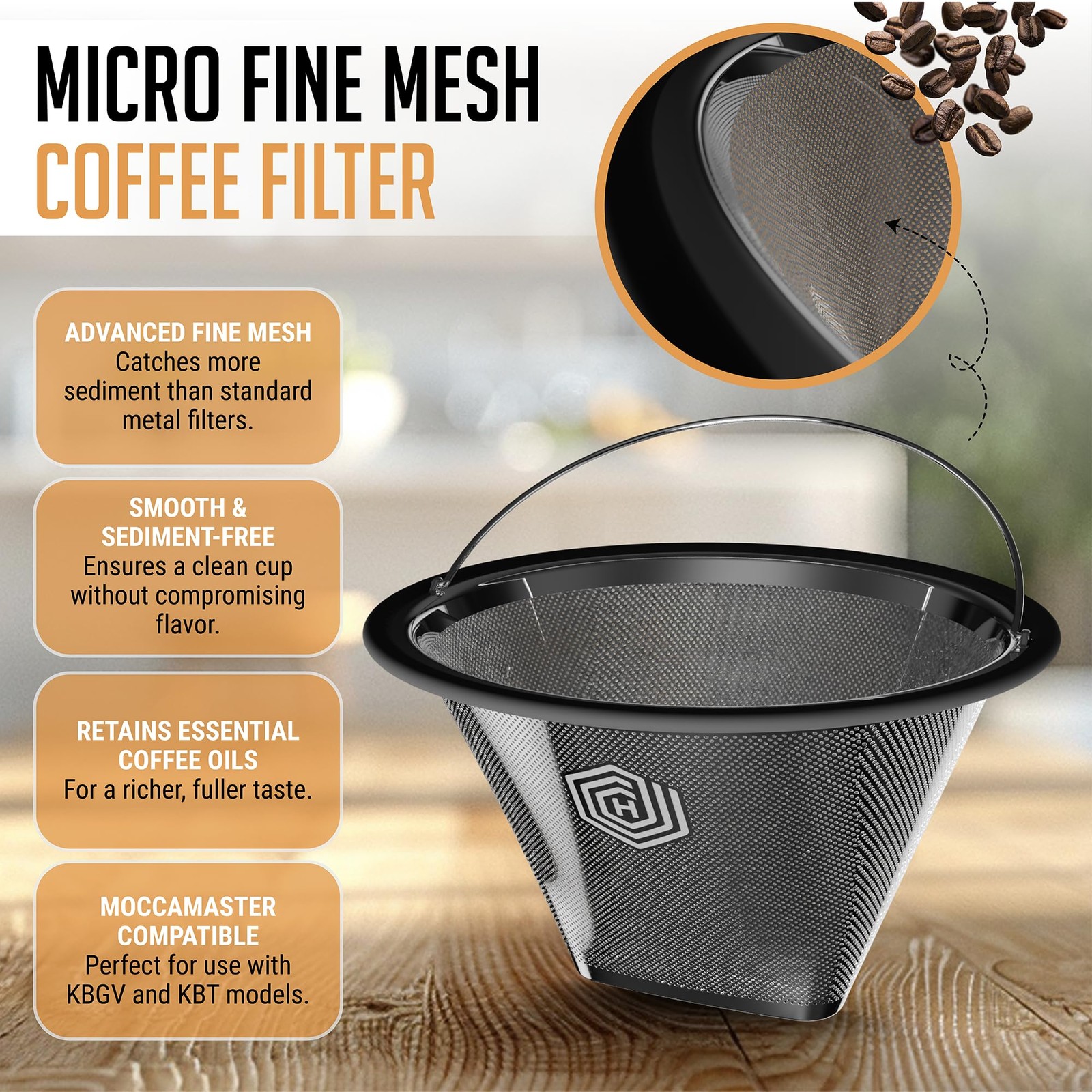 Reusable #4 Coffee Filter for Technivorm Moccamaster KBGV, KBT Coffee Machine... gallery