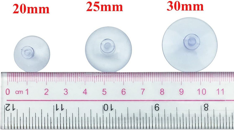 Hyamass 100pcs Mini Clear Plastic Suction Cups Without Hooks (Diameter 20mm) gallery